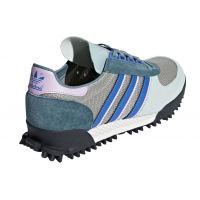 Кроссовки Adidas Marathon серо-черные с синим